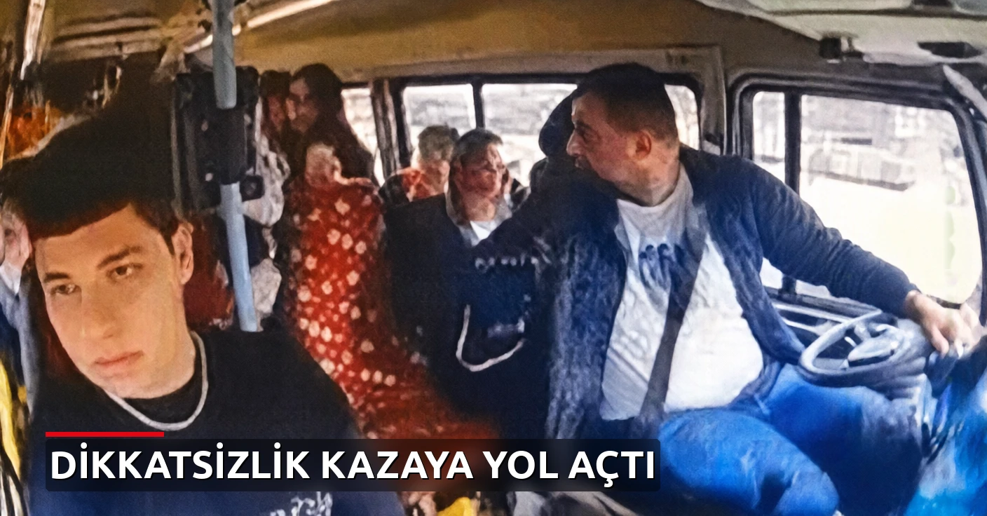 Adana'da minibüs şoförü yolcularla sohbet ederken dolmuşa arkadan çarptı