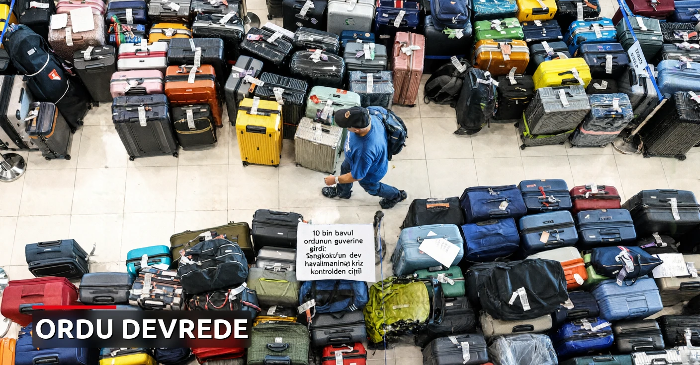 10 bin bavul ordunun görevine girdi: Bangkoku'n dev havalimanında kriz kontrolden çıktı