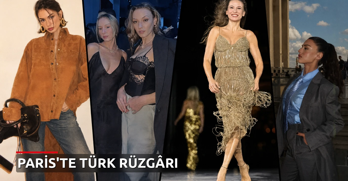Paris Moda Haftası'nda Türk yıldızlar rüzgarı: Sümeyye Aydoğan, Ester Exposito ile aynı karede