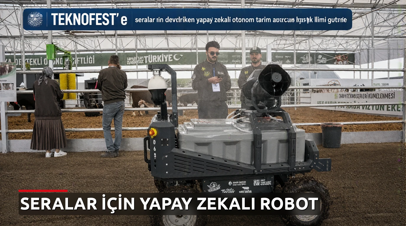 TEKNOFEST'te seralar için geliştirilen yapay zekalı otonom tarım aracı büyük ilgi gördü