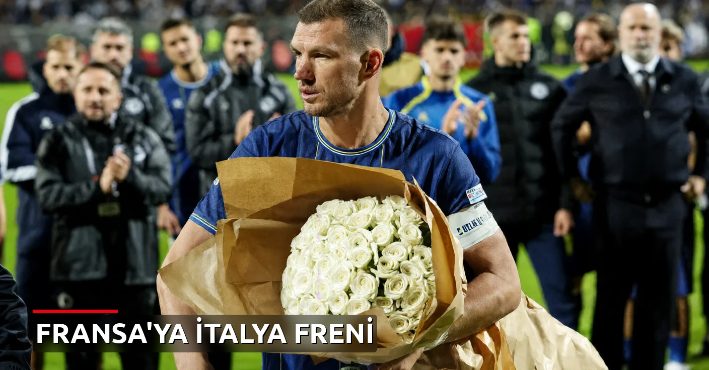 Fransa'ya İtalya dur dedi! Dzeko'nun jübilesi gözyaşlarıyla bitti, Lewandowski Romanya'yı dağıttı