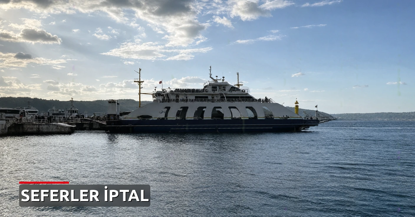 Gökçeada ve Bozcaada feribot seferlerinde fırtına iptali