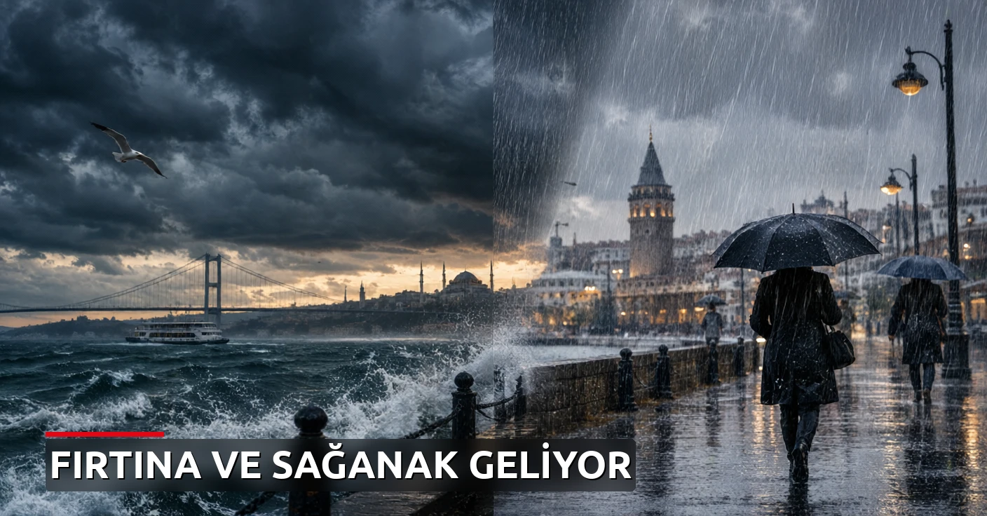 İstanbul'u iki yandan vuracak: Fırtına ve sağanak geliyor