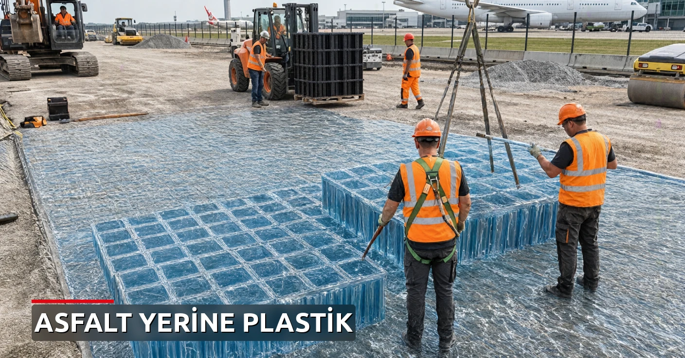 Yollara asfalt yerine plastik döşediler: 43 bin litre suyu lıkır lıkır içecekler