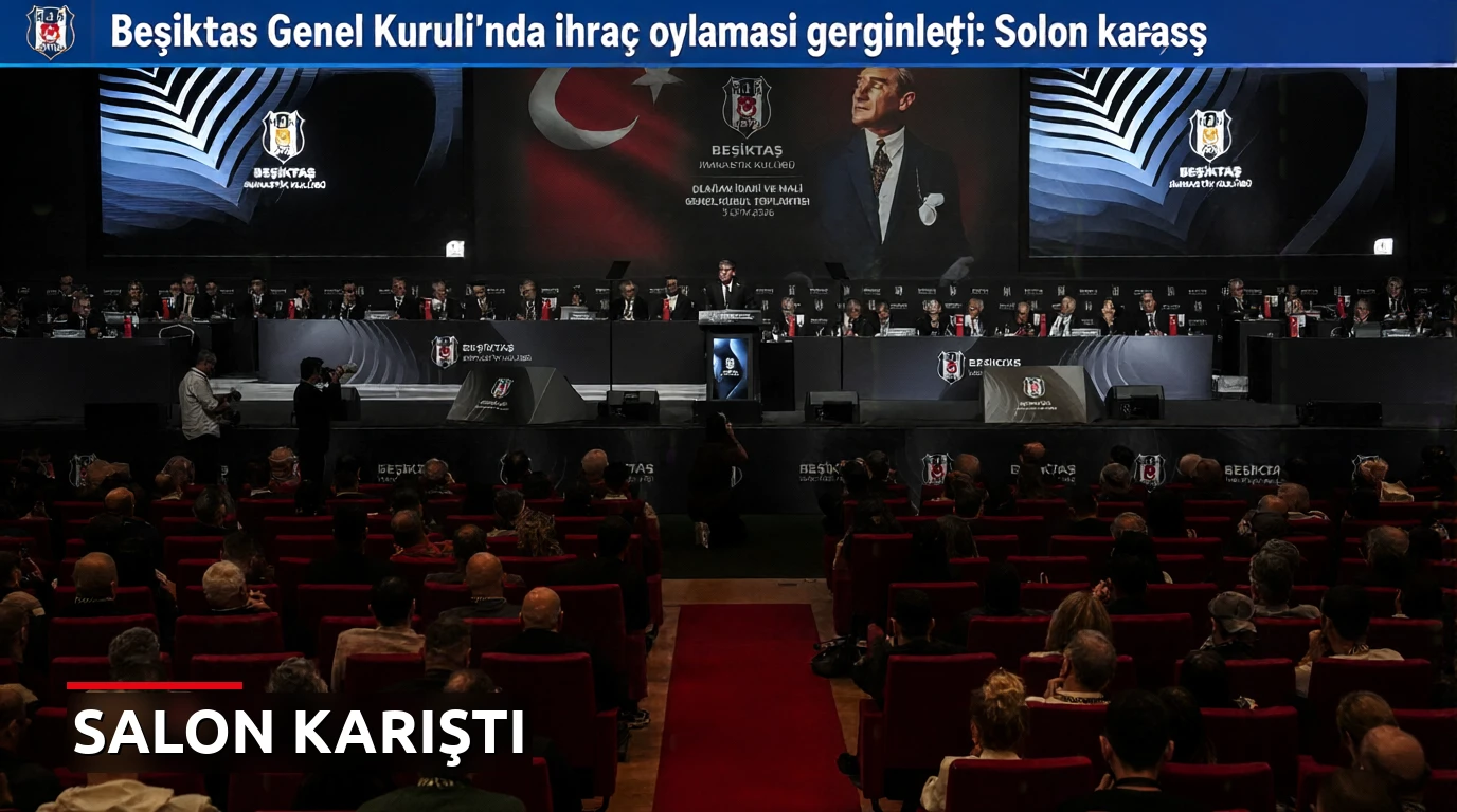 Beşiktaş Genel Kurulu'nda ihraç oylaması gerginliği: Salon karıştı