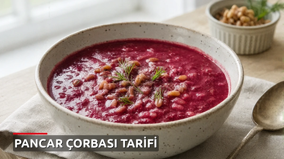 Kış sofralarına renk katan pancar çorbası tarifi