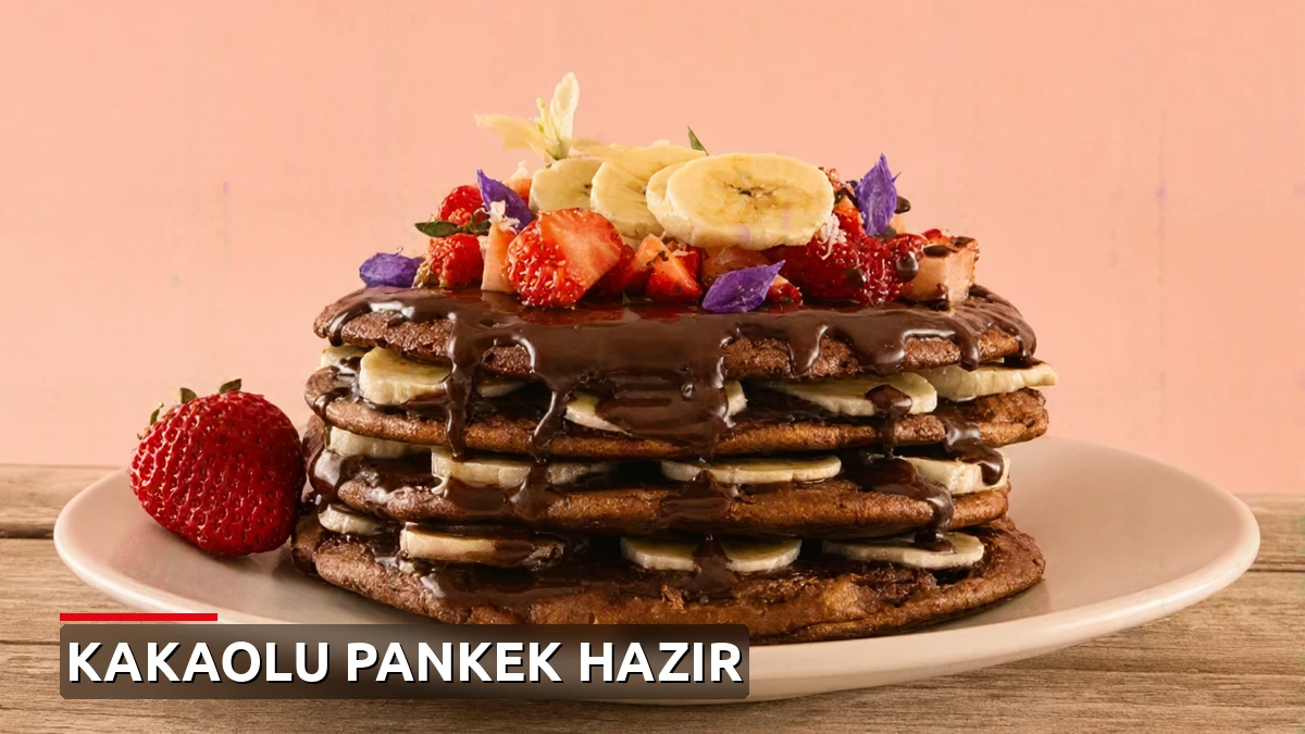 Kahvaltıda tatlı şölen: Yumuşacık kakaolu pankek tarifi