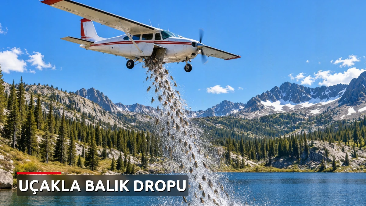 ABD'de Ulaşılması Zor Dağ Göllerine Balıklar Uçakla Bırakılıyor