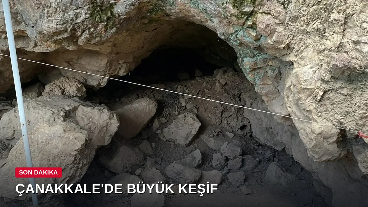 Çanakkale'de 86 bin yıllık İnkaya Mağarası'nda devasa çakmaktaşı kütlesi bulundu