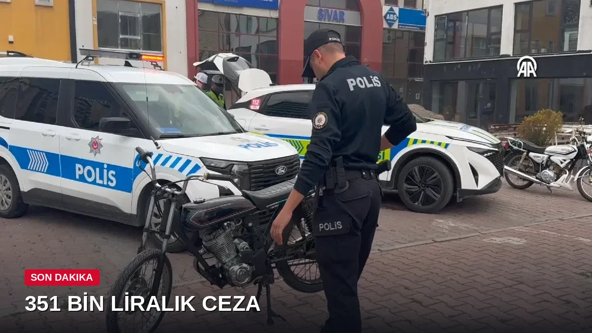 16 yaşındaki motosiklet sürücüsüne 351 bin lira ceza: Ehliyetsiz, plakasız ve ters yönde