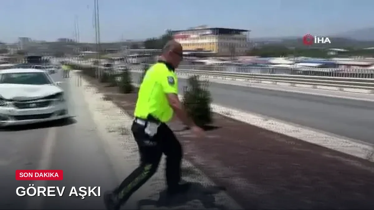Hatay'da trafik polisinin tavrı takdir topladı