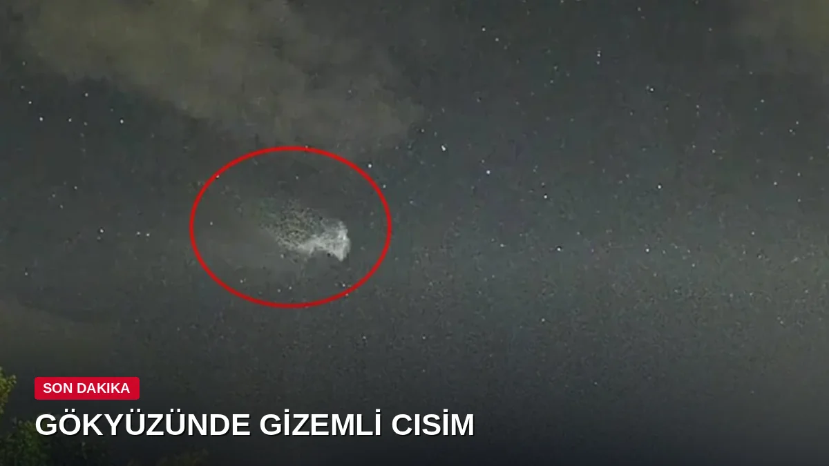 Gece gökyüzünde beliren gizemli parlak cisim görenleri şaşkına çevirdi