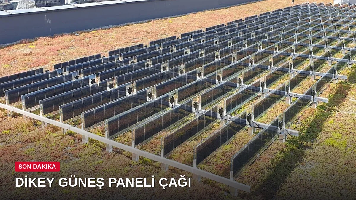 Güneş panellerini kitap gibi dizdiler: Hem yeşil çatıyı koruyor hem de elektriği yayıyor
