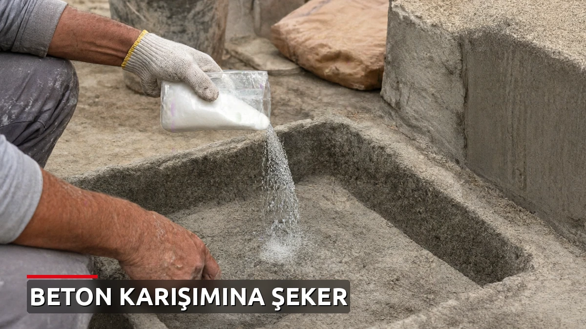 Beton harcına toz şeker karıştırmaya başladılar: Sonuç inanılmaz